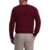 Solid Texture Crewneck Sweater, Sangria view# 2