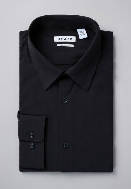Smart Wash&reg; Dress Shirt - Black, Black