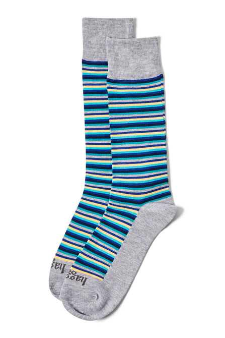 Multi Stripe Socks, Medium Grey view# 1
