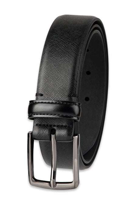 32mm Saffiano Dress Belt, Black view# 3