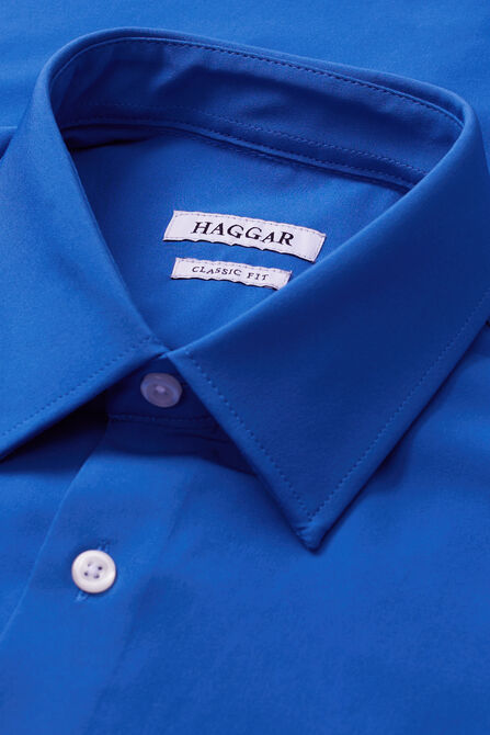 Smart Wash&trade; Dress Shirt - Blue Solid,  view# 4