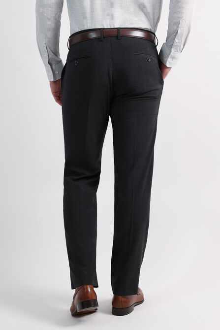 J.M. Haggar Wool Windowpane Suit Pant , Black / Charcoal view# 3