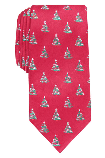 Christmas Trees Tie, Red view# 1
