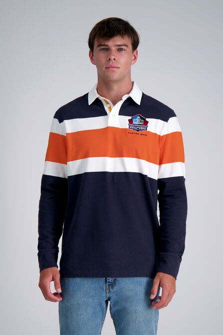 Pro Football Hall of Fame X Haggar - Vintage Wash Rugby Polo,  Mood Indigo #193 view# 1
