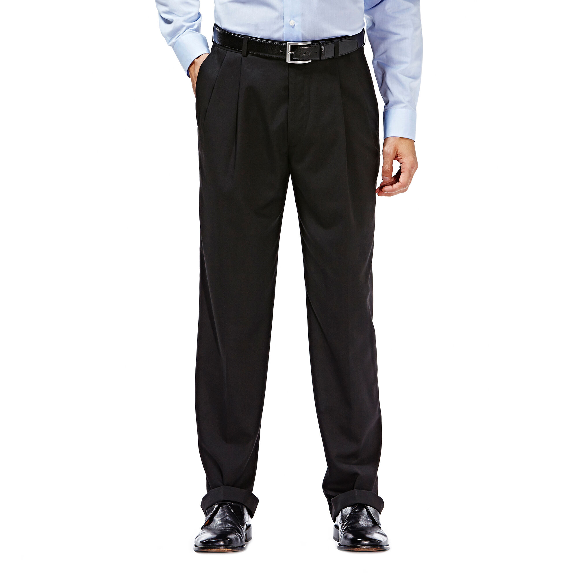 Haggar Suit Separates Pant - Pleated Front Black (HY00222 Clothing Pants) photo