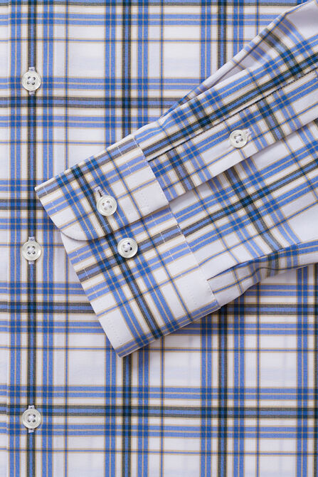 Smart Wash™ Dress Shirt - White & Blue Plaid