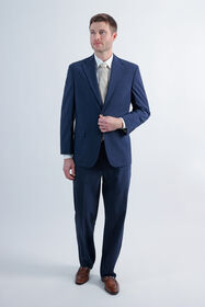 J.M. Haggar Prince of Wales Suit Jacket, Navy, hi-res