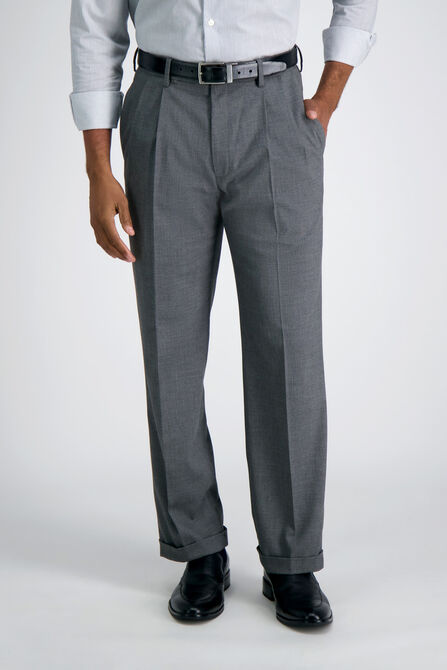 J.M. Haggar Dress Pant - Sharkskin, Med Grey view# 2