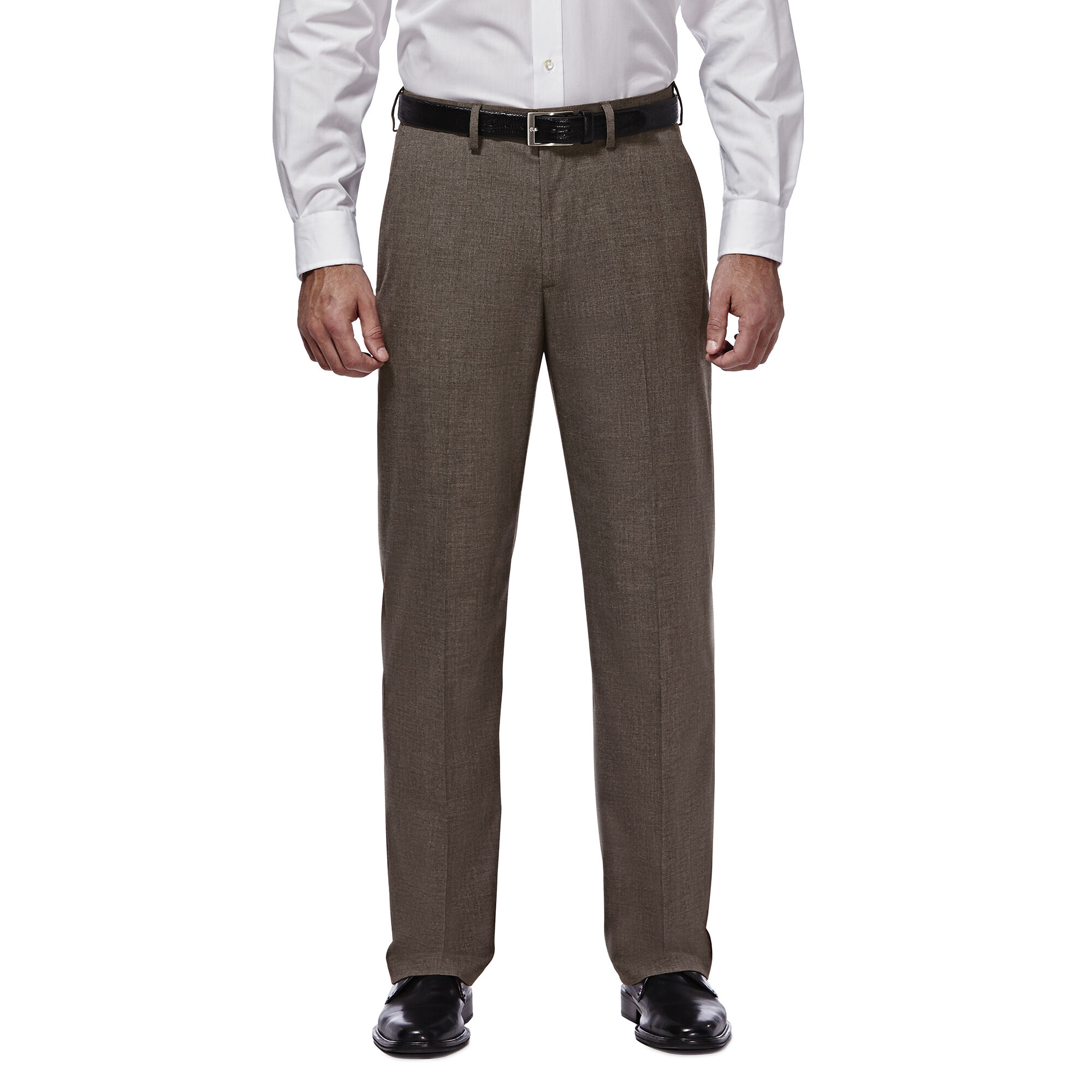J.M. Haggar Premium Stretch Suit Pant - Flat Front Medium Brown (HY00182 Clothing Pants) photo
