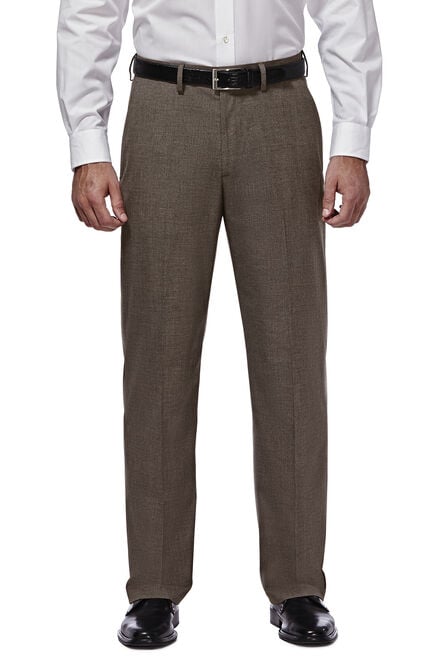 J.M. Haggar Premium Stretch Suit Pant - Flat Front, Medium Brown view# 1