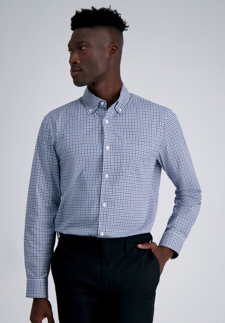 Premium Comfort Dress Shirt - Blue Plaid, BLUE