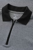Premium Comfort Quarter Zip Houndstooth Polo, Black view# 4