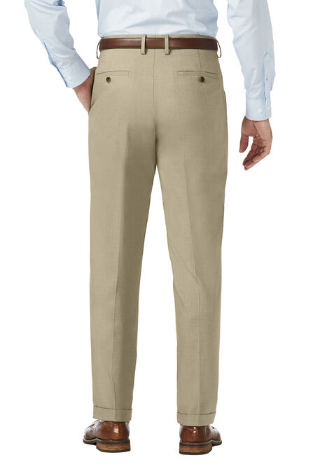 J.M. Haggar Dress Pant - Sharkskin, Oatmeal view# 3