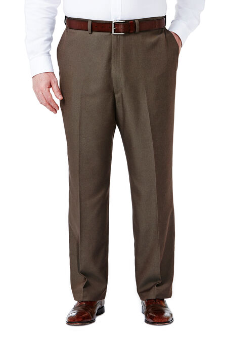 Big &amp; Tall Cool 18&reg; Heather Solid Pant, Heather Brown view# 1