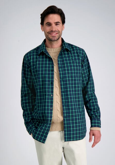 Long Sleeve Poplin Shirt, Taupe