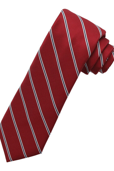 Wide Stripe Tie, Red view# 1