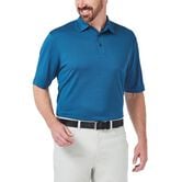 Cool 18&reg; Textured Solid Polo, Silver view# 1