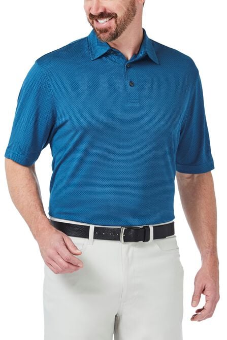 Cool 18&reg; Textured Solid Polo, Silver view# 1