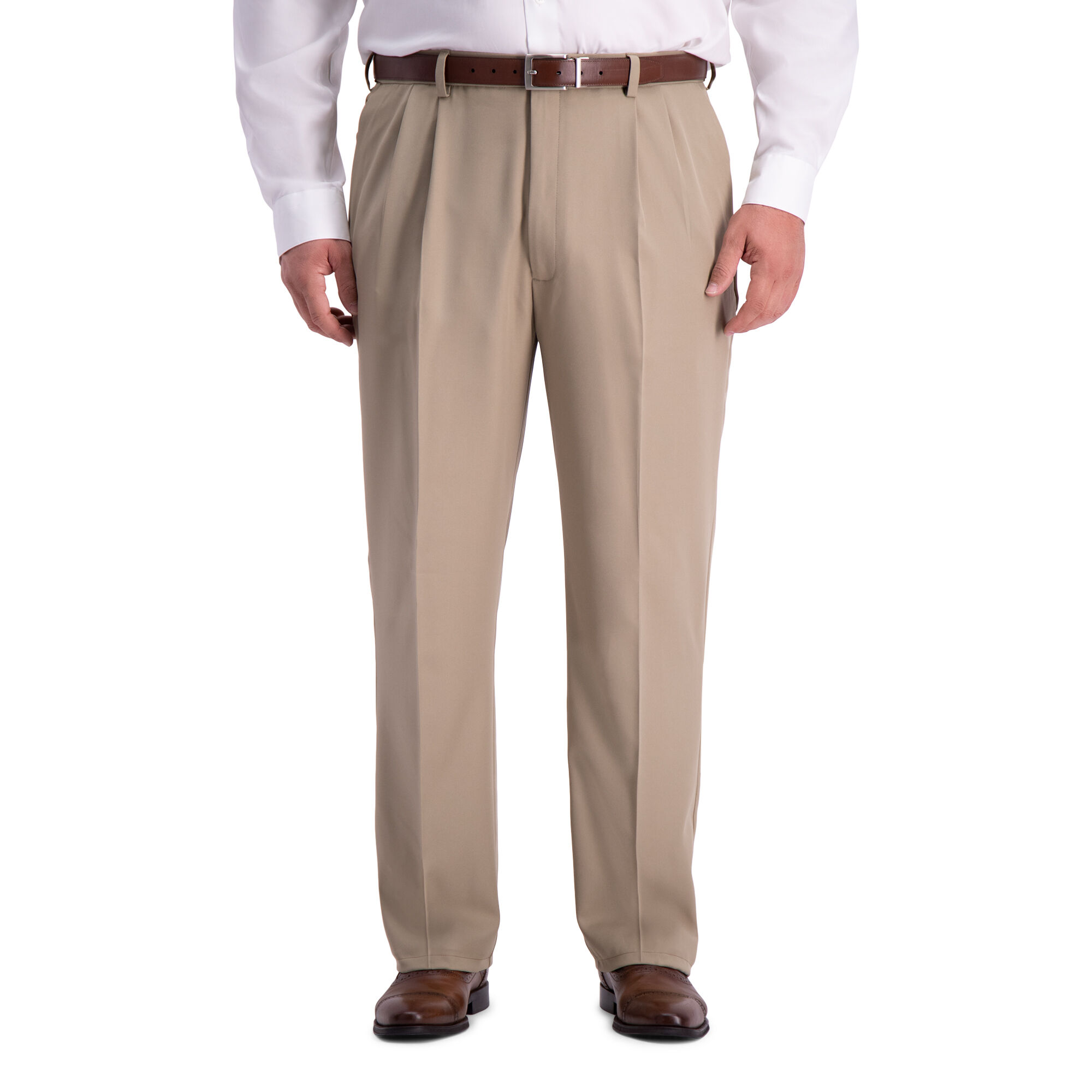 Haggar Big & Tall Cool 18 Pro Pant Tan (HC90248 Clothing Pants) photo