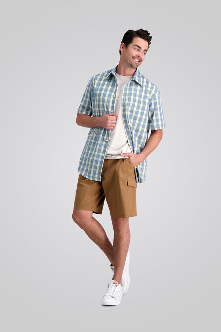 Plaid Button Down Shirt, Turquoise view# 3