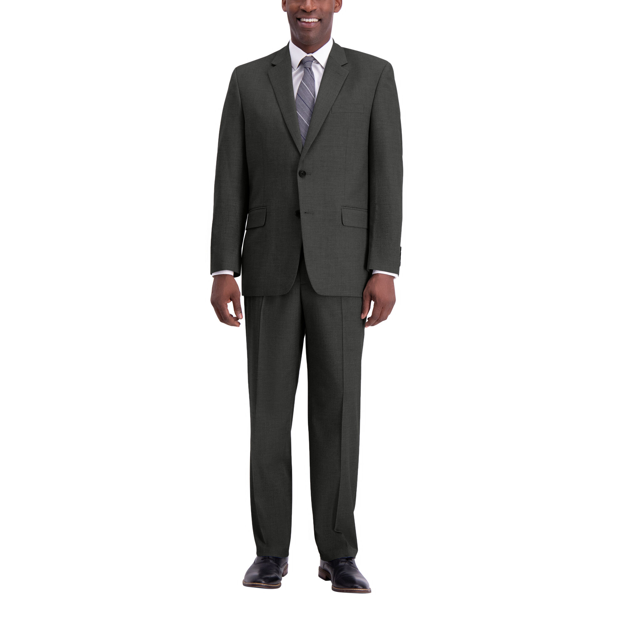 J.M. Haggar Texture Weave Suit Jacket Med Grey (HZ00314 Clothing Suits) photo
