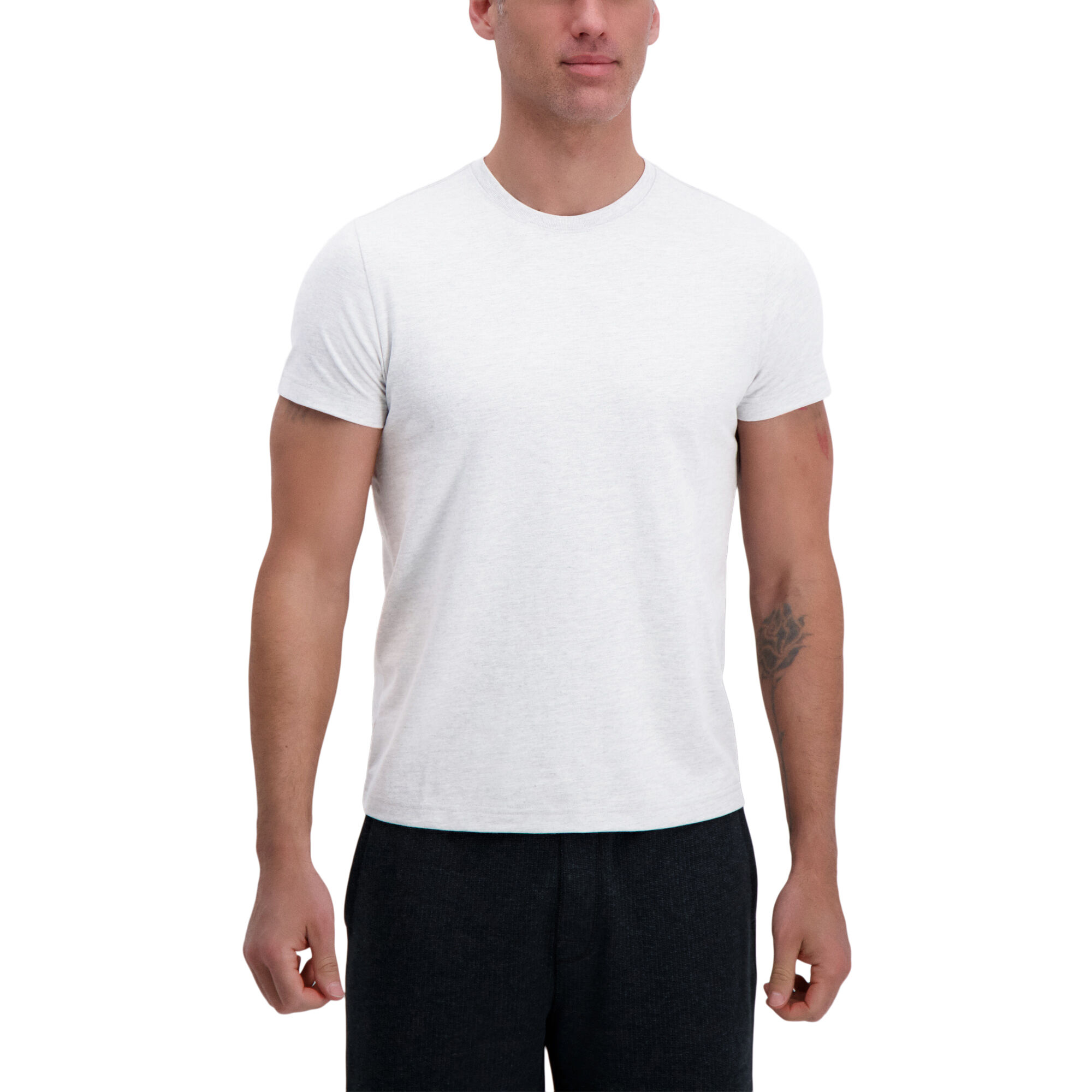 Haggar Heavyweight Short Sleeve Crewneck Tee White (UE70001 Clothing Shirts & Tops) photo