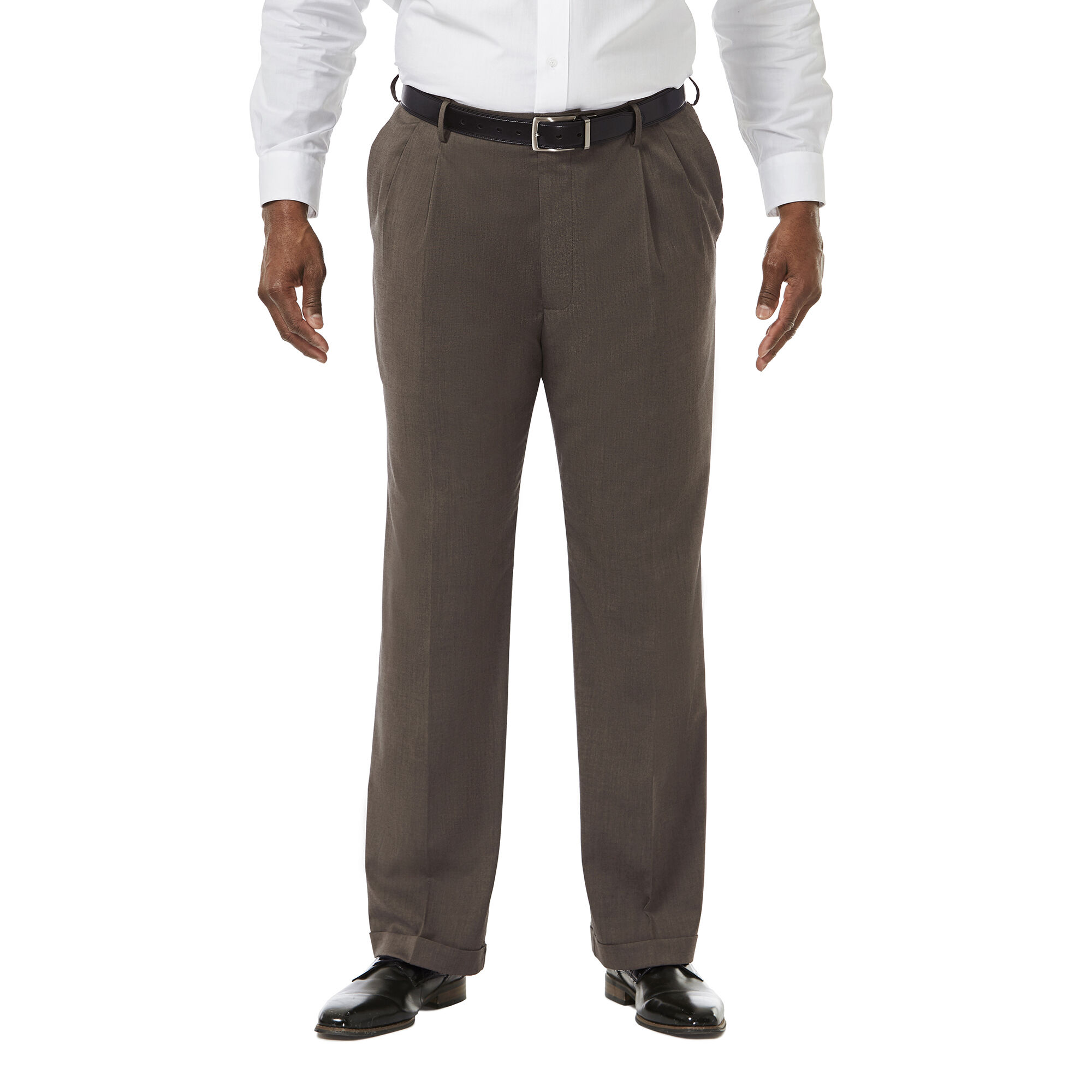 Haggar Big & Tall Premium Stretch Dress Pant Medium Brown (HD90924 Clothing Pants) photo