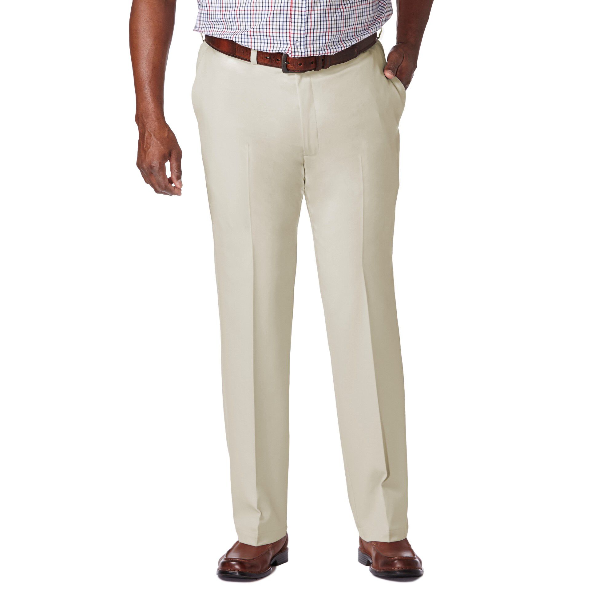 Haggar Mens Big and Tall B/&t Cool 18 Pro Classic Fit Mini Plaid Flat Front Short