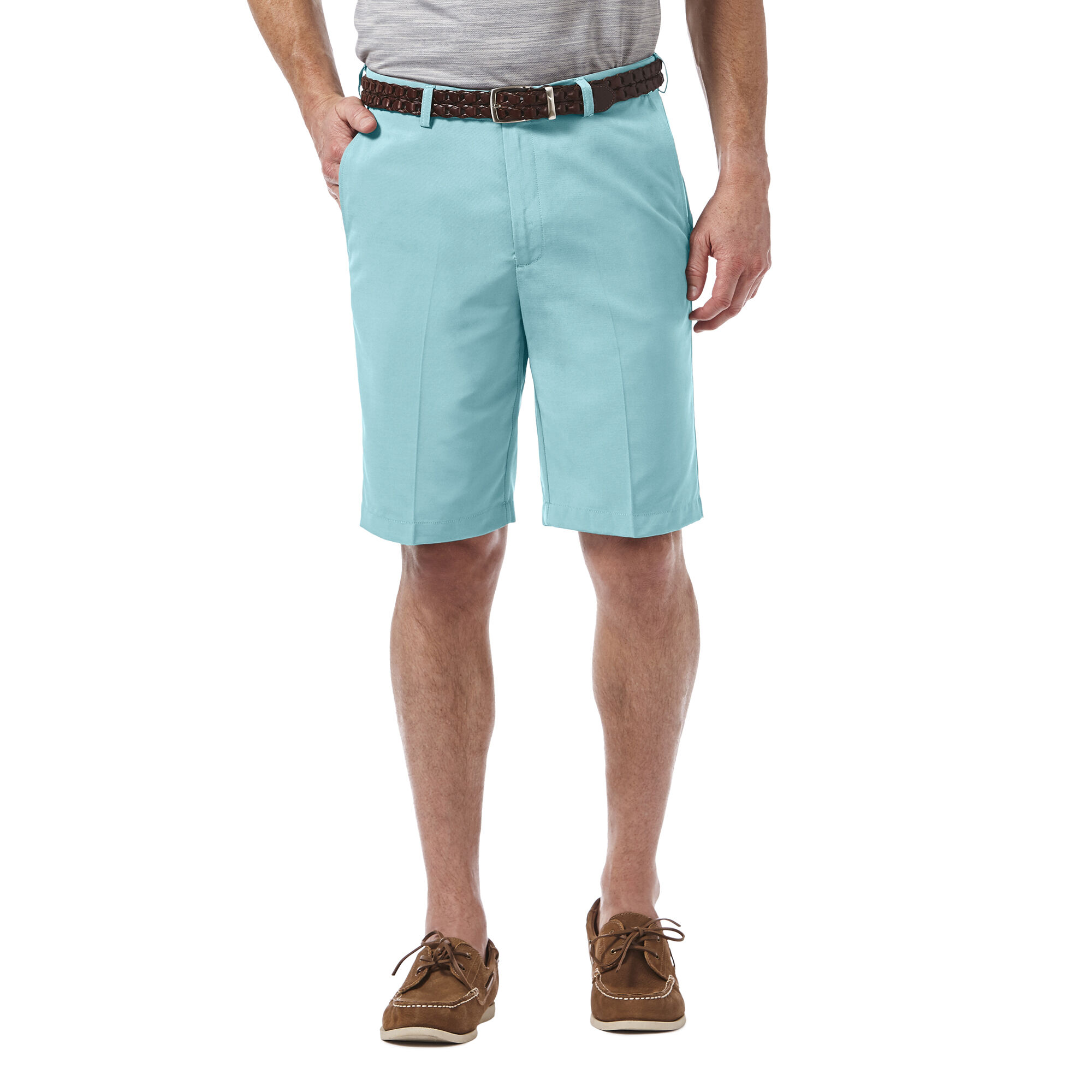 Haggar Cool 18 Oxford Short Turquoise (HS10402 Clothing Shorts) photo