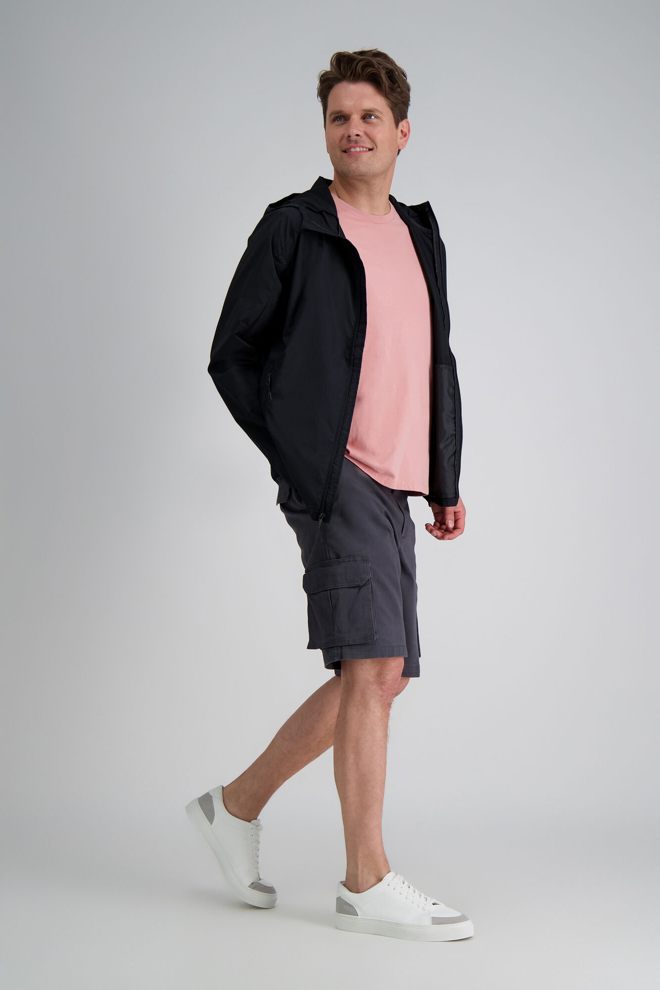 Haggar Stretch Cargo Short With Tech Pocket Graphite (HS00210 Clothing Shorts) photo