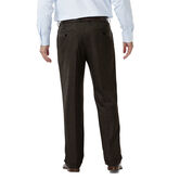 J.M. Haggar Premium Stretch Suit Pant - Pleated Front, Chocolate view# 3
