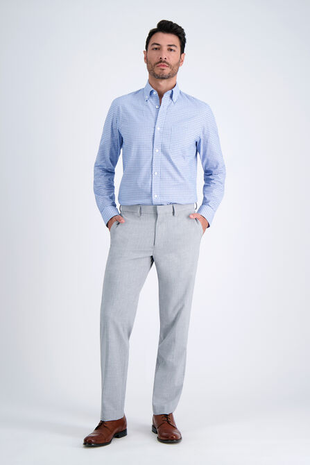 Premium Comfort Dress Shirt - Bright Blue Plaid,  view# 3