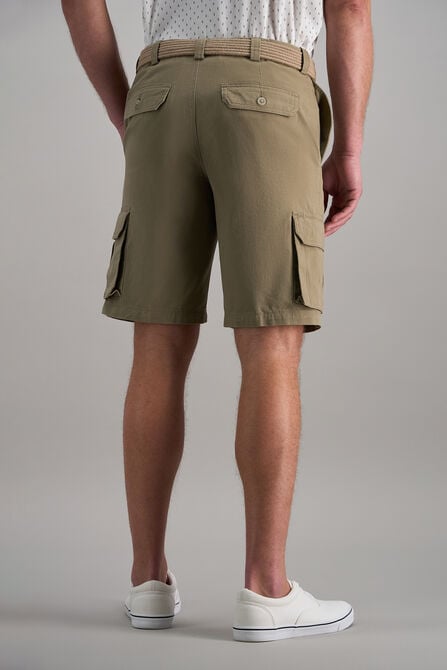 Stretch Cargo Short with Tech Pocket, Khaki view# 4