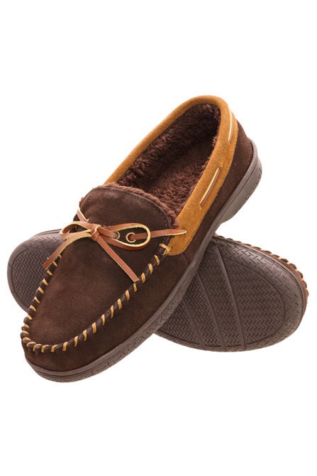 Genuine Suede Moccasin, Brown view# 2