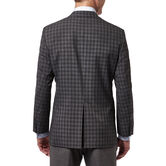 Haggar Check Sport Coat, Heather Grey view# 2