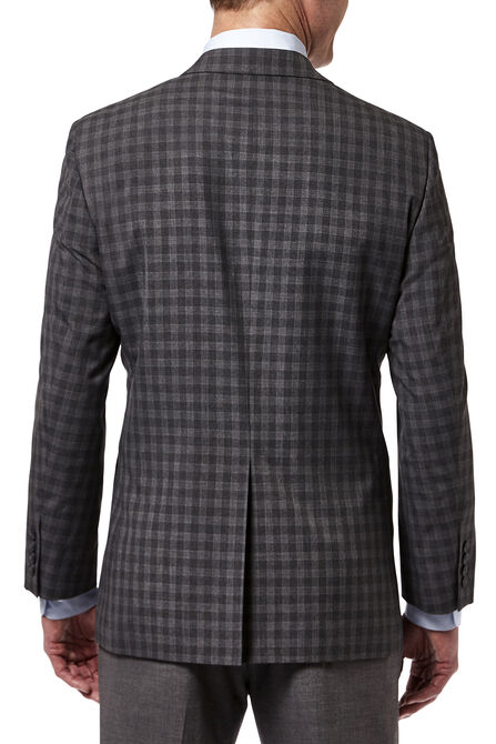 Haggar Check Sport Coat, Heather Grey view# 2