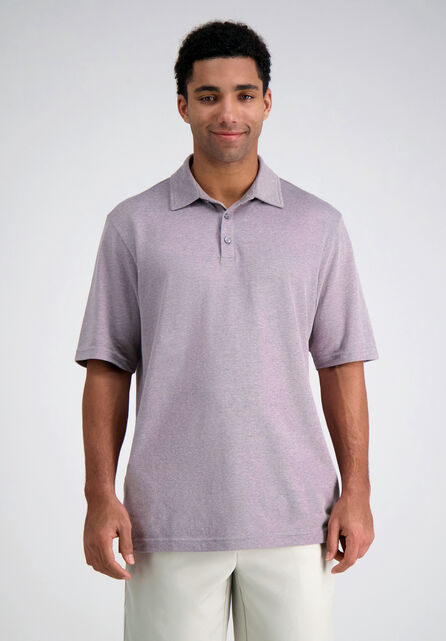 Short Sleeve Pique Polo, Medium Pink