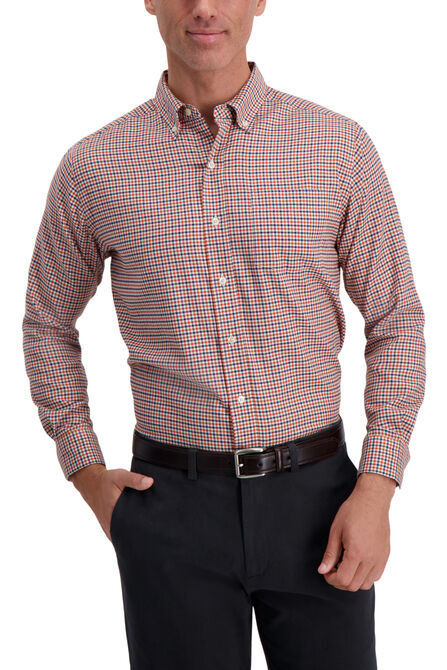 Tattersal Two Tone Dress Shirt, Potters Clay view# 1