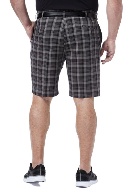 Big &amp; Tall Cool 18&reg; Pro Pinstripe Plaid Short, Black view# 3