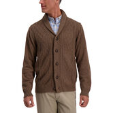 Fisherman Cardigan, Bark view# 1