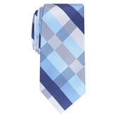 Clarence Plaid Tie, Navy view# 1
