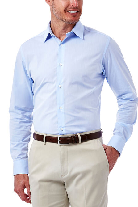 Solid Oxford Dress Shirt, Pink view# 4