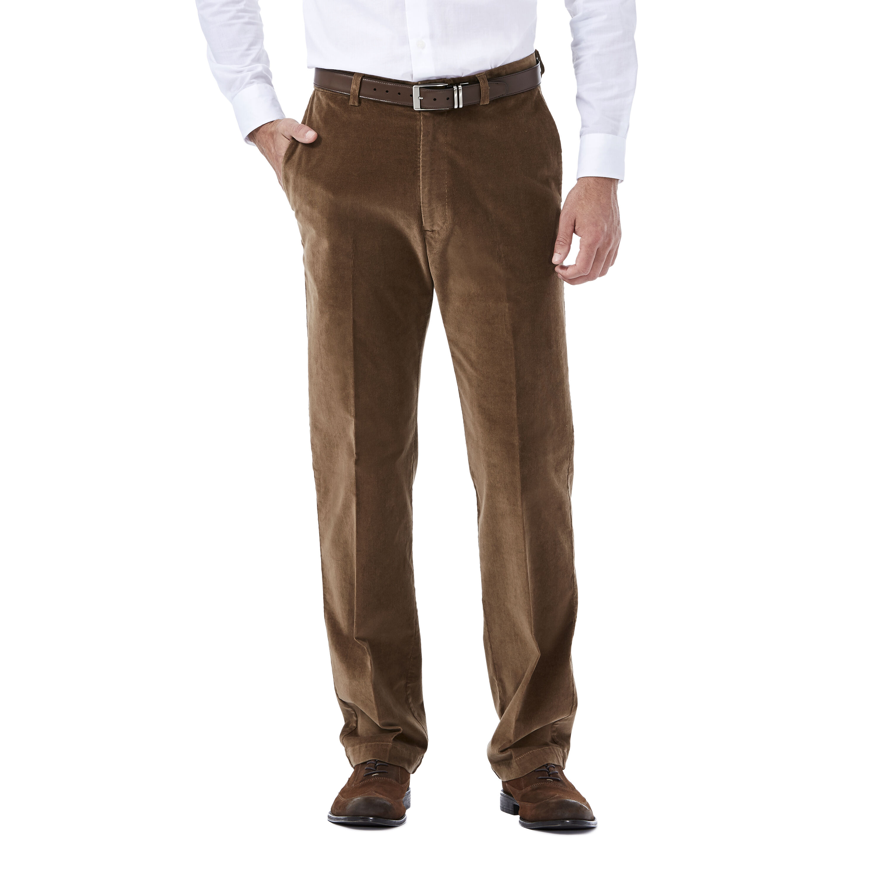 Mens Corduroy Cotton Trouser Pants with Hidden Extra Waistband ...