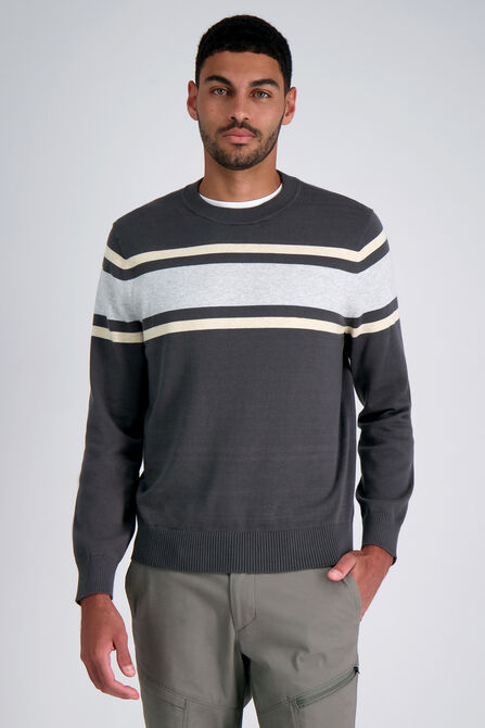 Long Sleeve Crew Sweater, Black view# 1