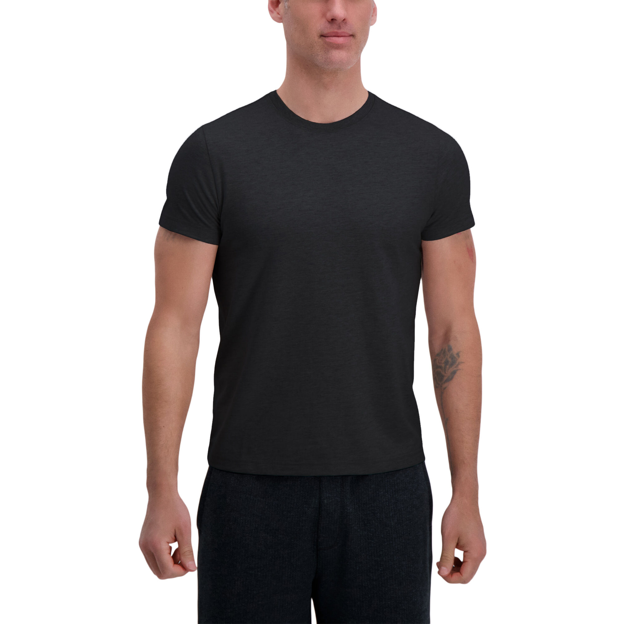 Haggar Heavyweight Short Sleeve Crewneck Tee Black (UE70001 Clothing Shirts & Tops) photo