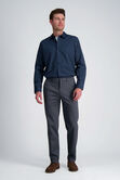 Wrinkle Free Performance Khaki Pant, Dark Grey view# 1
