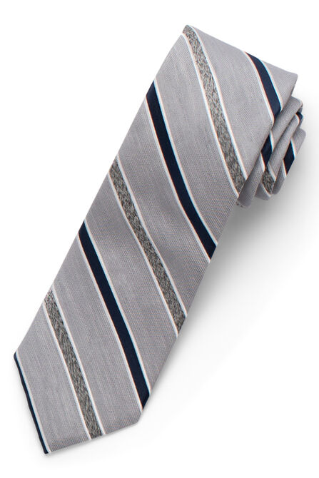 Wide Heather Striped Tie, Purple view# 1