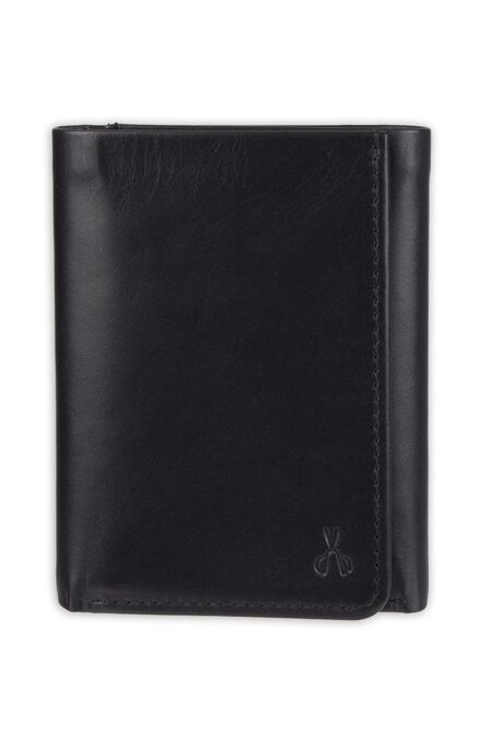 RFID Extra Capacity Trifold Wallet - Best Dad Ever Emboss, Black view# 1