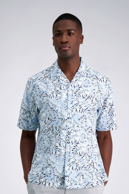 Short Sleeve Camp Shirt, BLUE view# 1