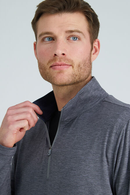 The Active Series&trade; Quarter Zip Heather Jersey, Heather Grey view# 4
